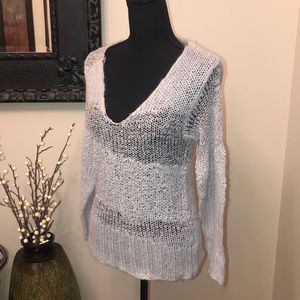 BKE Boutique Gray/Silver Sweater
